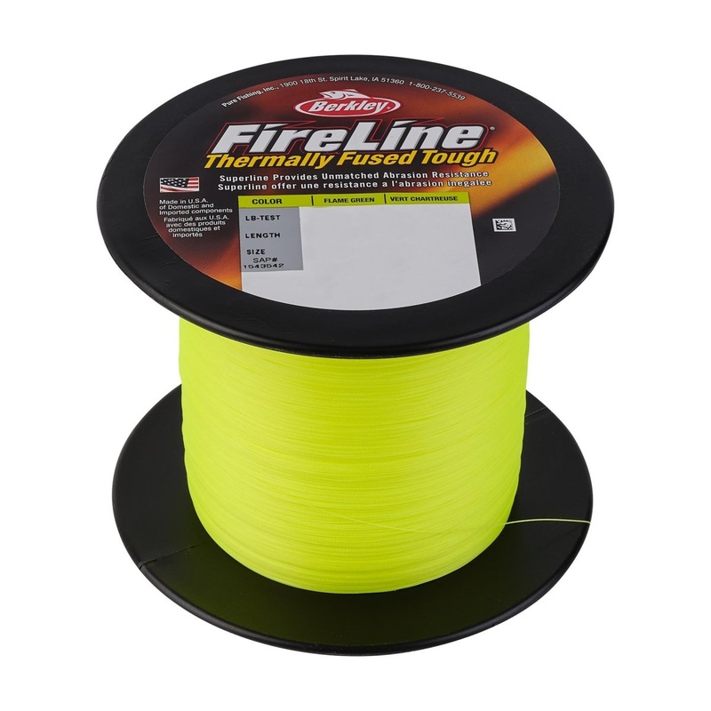 Berkley Fireline 8 Carrier Themally Fused Construction Braid 1500Yds 14Lb Flame Green