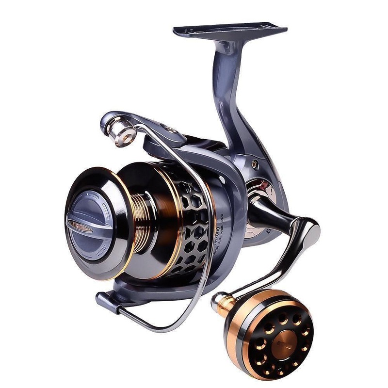 Proberos Spinning Reel 7000 5:2:1 Blue Grey Gold