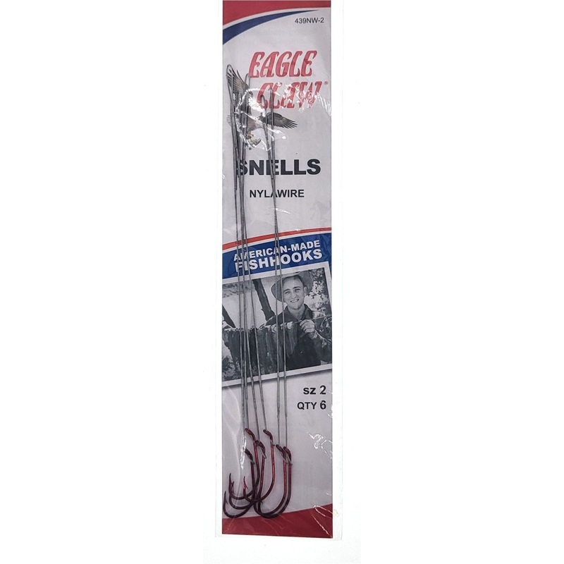 Eagle Claw Snell's Nylawire Qty 6 Red Hooks