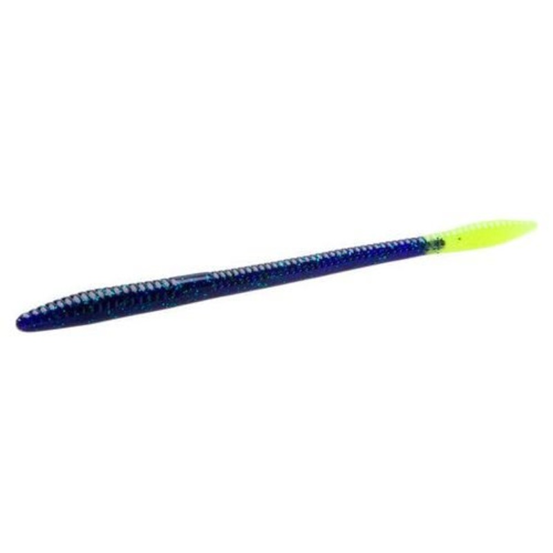Zoom Trick Worm 6.5'' Junebug Chartreuse Tail Qty 20