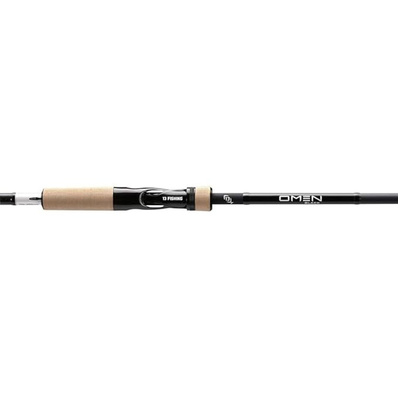 13 Fishing OB3C71MH-2 Omen Black Casting Rod 7'1" XF Med Heavy 2 Pc.